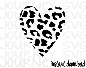 Leopard Print Heart SVG