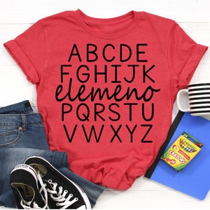 Alphabet Elemeno SVG File, Teacher svg, school svg, back to school svg