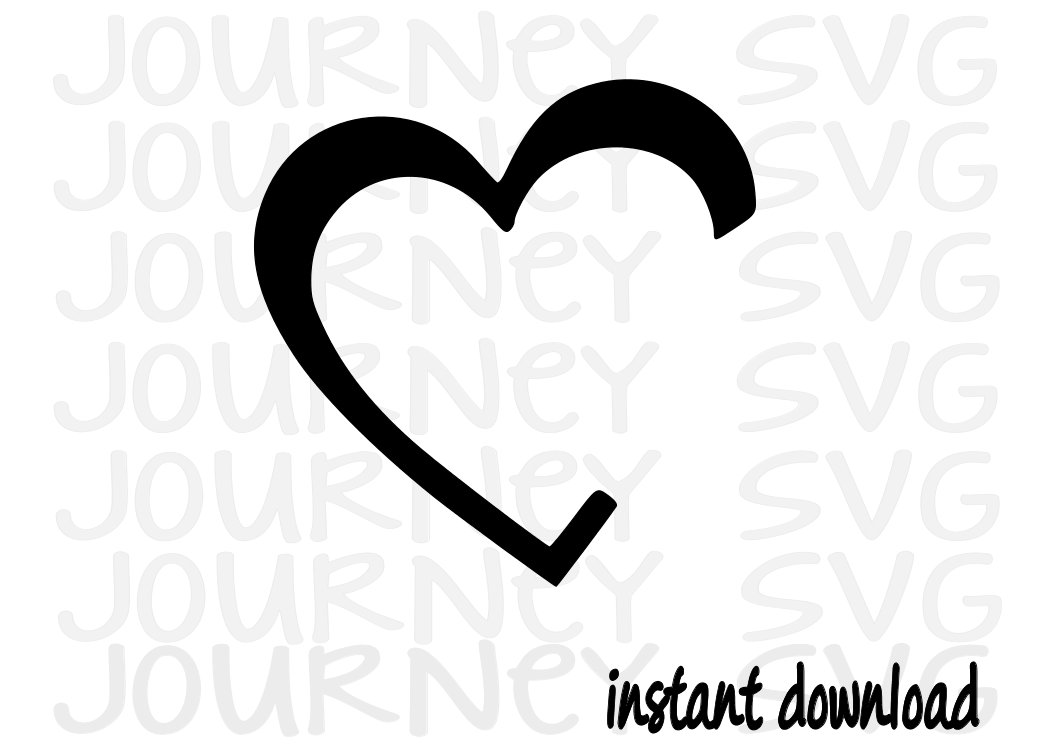 Open Heart SVG  Etsy