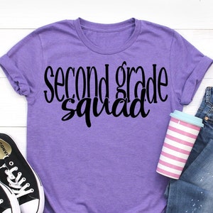 Second grade Squad SVG, Second Grade Teacher SVG, Teacher SVG, Back to School svg, Teacher Shirt