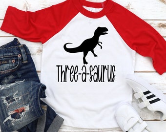ThreeaSaurus SVG, drie Rex SVG, kind verjaardag SVG, Kid's verjaardag SVG, drie jaar oude verjaardag SVG, derde verjaardag SVG