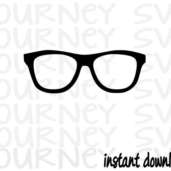 Brille SVG-Datei, Nerd Brille svg, schwarze Brille