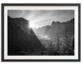 Framed Yosemite Fine Art Print | Black and White California Landscape Photography