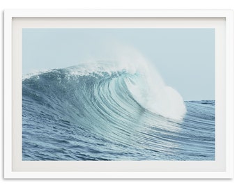 Fine Art Big Wave Ocean Print - Blue Surf Beach Framed Fine Art Photography Wall Decor