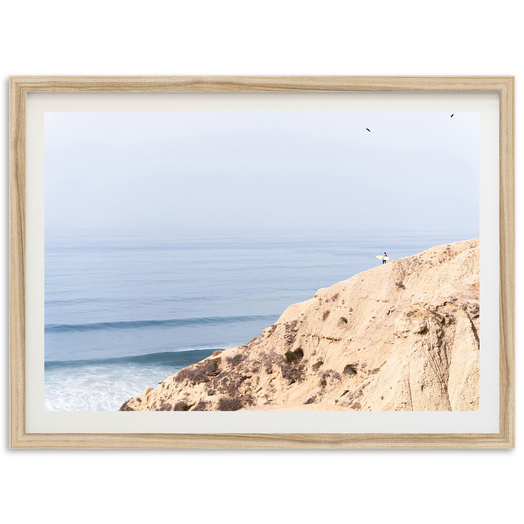 Fine Art Ocean Surf Print California Coastal Blacks Beach San Diego Framed Photography Home Wall