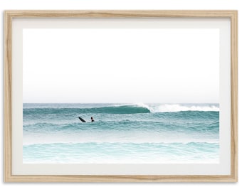 Framed Surf Photography Print | Ocean Wave Art, Coastal Wall Decor