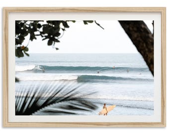 Framed Pavones Costa Rica Surf Print | Ocean Wave Photography, Beach Wall Art