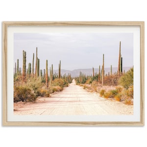 Fine Art Desert Print - Framed Western Wall Art, Southwest Baja California Cactus Photography, Coastal Cowgirl Wall Decor