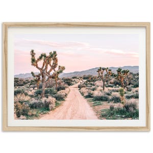 Cuadro decorativo de Joshua Tree / Fotografía de paisaje desértico, decoración del oeste de California.