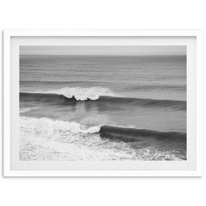 Fine Art Ocean Waves Surf Print - California Beach House Black and White Framed Fine Art Photography Wall Decor