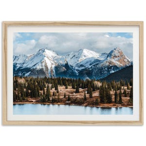 Framed Fine Art Rocky Mountain Print - Colorado Forest Lake Framed Fine Art Photography Home Wall Decor