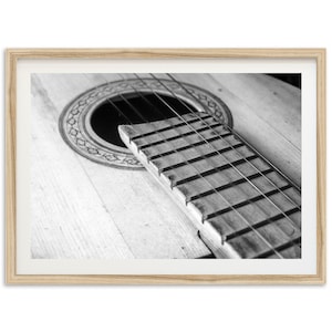 Fine Art Vintage Guitar Print - Black and White Music Classic Rock House Framed Fine Art Photography Wall Decor