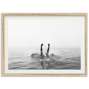 Fine Art Black and White Photography Print Ocean Dive Beach Lifestyle ...