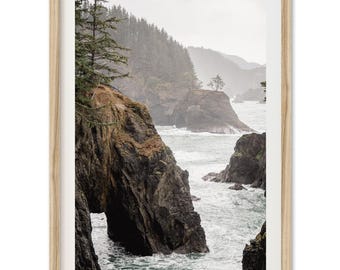 Framed Oregon Coast Photography Print | Coastal Pacific Northwest Landscape Art