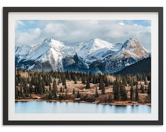 Framed Rocky Mountain Photography Print | Colorado Lake Landscape