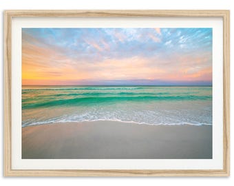 Framed Florida Beach Print | Sunset Ocean Seascape Fine Art Photography