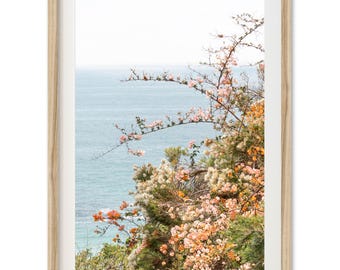 Framed Coastal Floral Print | Ocean Wall Art, Laguna Beach Photography, Sea Bloom