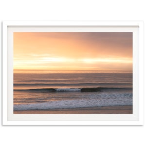 Fine Art Ocean Wave Print - Sunset Surf Beach California Framed Fine Art Photography Home Wall Decor