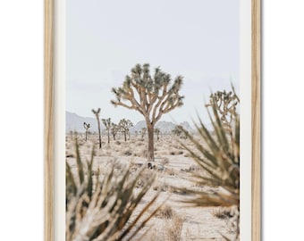 Framed Joshua Tree Photography Print | Southwest Desert Portrait, Landscape Wall Art