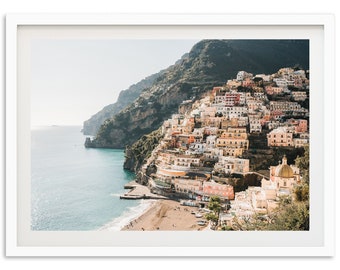 Fine Art Amalfi Coast Print - Positano Italy Travel Ocean Beach Framed Fine Art Photography Home Wall Decor