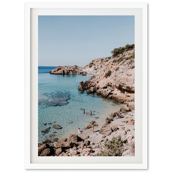 Fine Art Photography Print - Coastal Ibiza Ocean Boho Beach Travel Framed Fine Art Photography Home Wall Decor