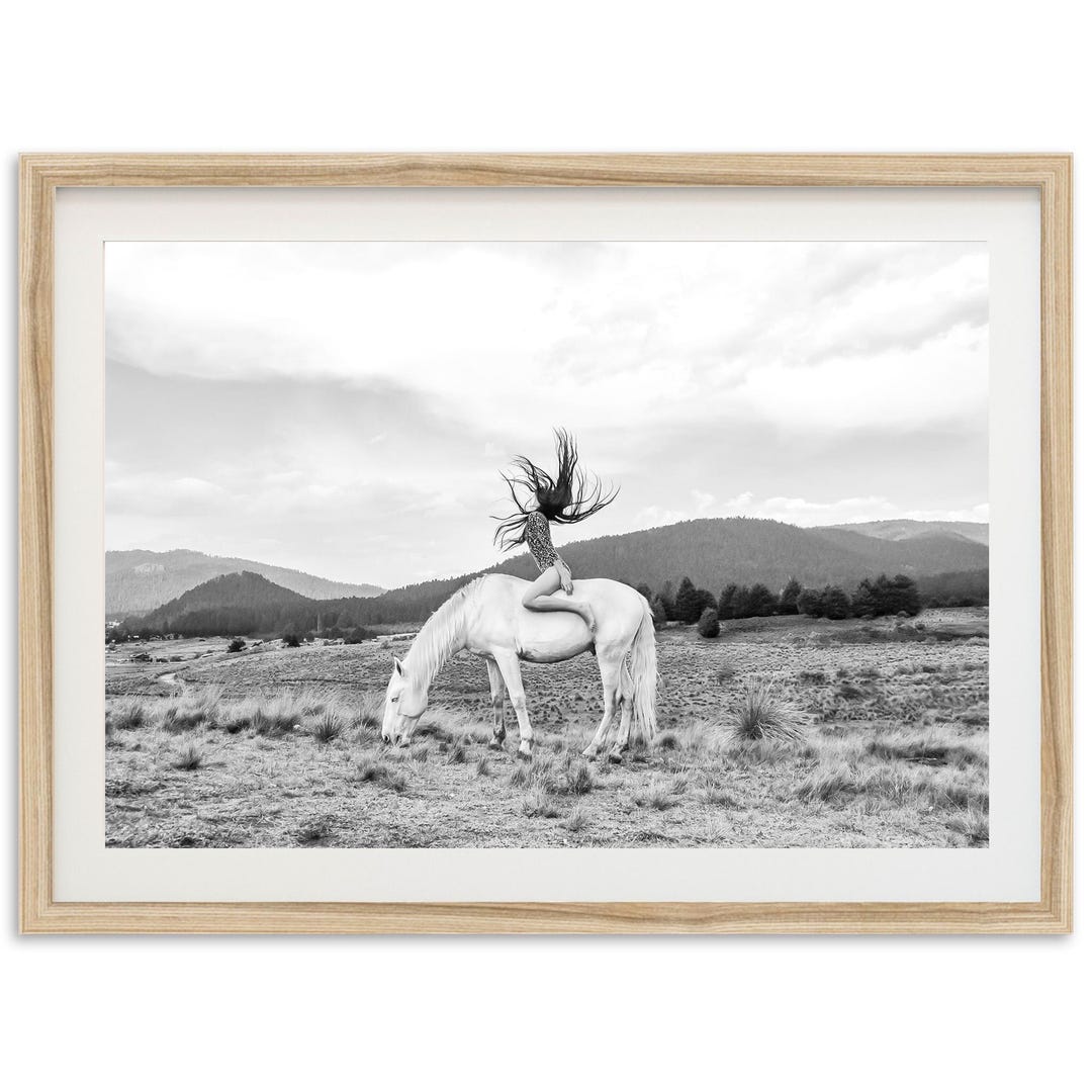 Framed Fine Art Horse Print | Black and White Photography, Western ...