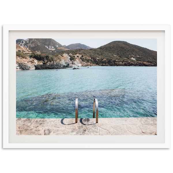 Fine Art Photography Print - Mediterranean Sea Italy Ocean Coastal Wall Art Framed Beach Lifestyle Home Decor