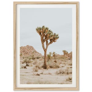 Lámina artística enmarcada de Joshua Tree / Fotografía del desierto, decoración de pared estilo western