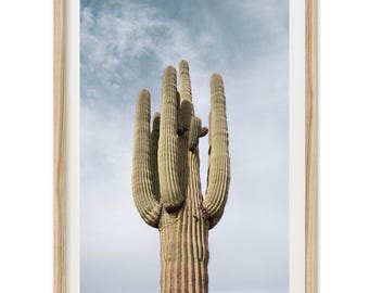 Framed Saguaro Cactus Print | Arizona Desert Photography, Western Wall Art