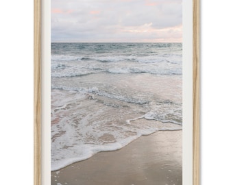 Fine Art Ocean Beach Print - Pastel California Sunset Coastal Framed Fine Art Photography Home Wall Decor