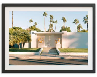 Framed Palm Springs Front Door Print | Mid Century Modern Art, Desert Architecture Photography