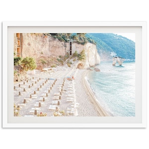 Framed Italy Coastal Beach Photography Print | Fine Art Wall Decor