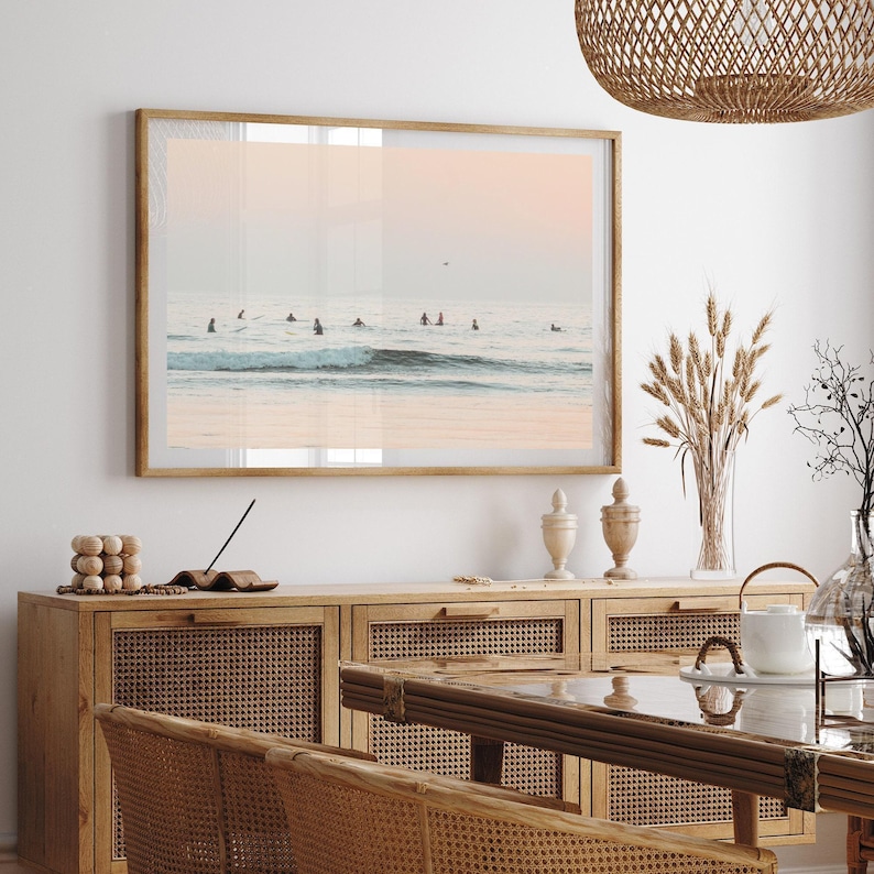 Affiche encadrée sur le thème du surf | Décoration murale plage côtière, photographie californienne, décoration océan, réunion de conseil d'administration image 4