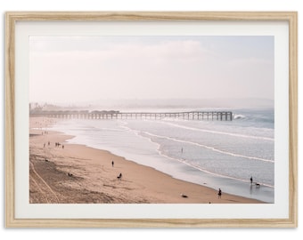 Framed San Diego Photography Print | Pacific Beach Wall Art, Crystal Pier