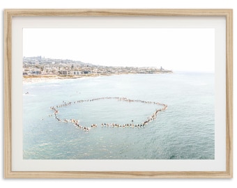 Framed San Diego Surf Print | Coastal California Beach Art, La Jolla Photography
