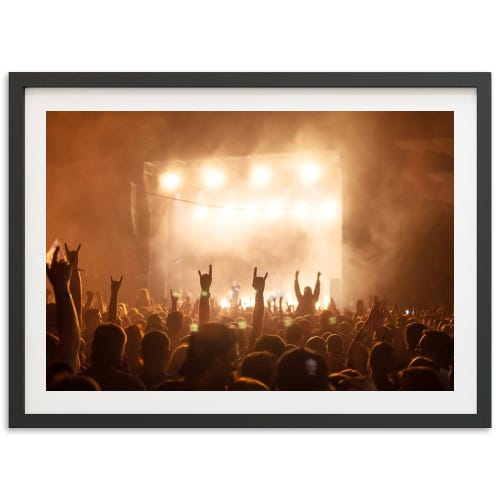 Framed Music Concert Photography | Rock & Roll Wall Art Print