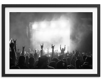 Framed Music Festival Photography Print | Rock Concert Wall Decor, Fine Art