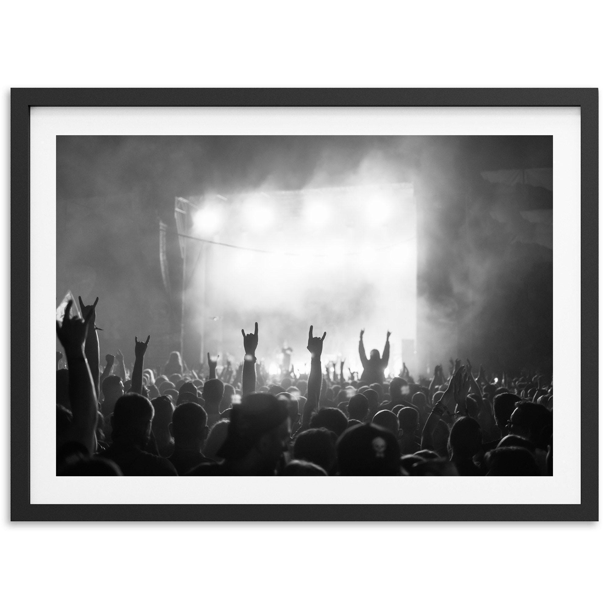Framed Music Festival Photography Print | Rock Concert Wall Decor