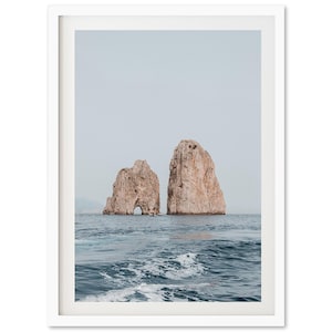 Framed Fine Art Photography Print - Amalfi Coast Italy Ocean Sail Wall Art Framed Home Decor