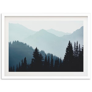 Fine Art Mountain Layers Print - Forest Trees Nature Pacific Landscape Framed Fine Art Photography Home Wall Decor