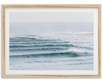 Framed Surf Photography Print | Ocean Wave Wall Art, Beach Decor, Gold Coast