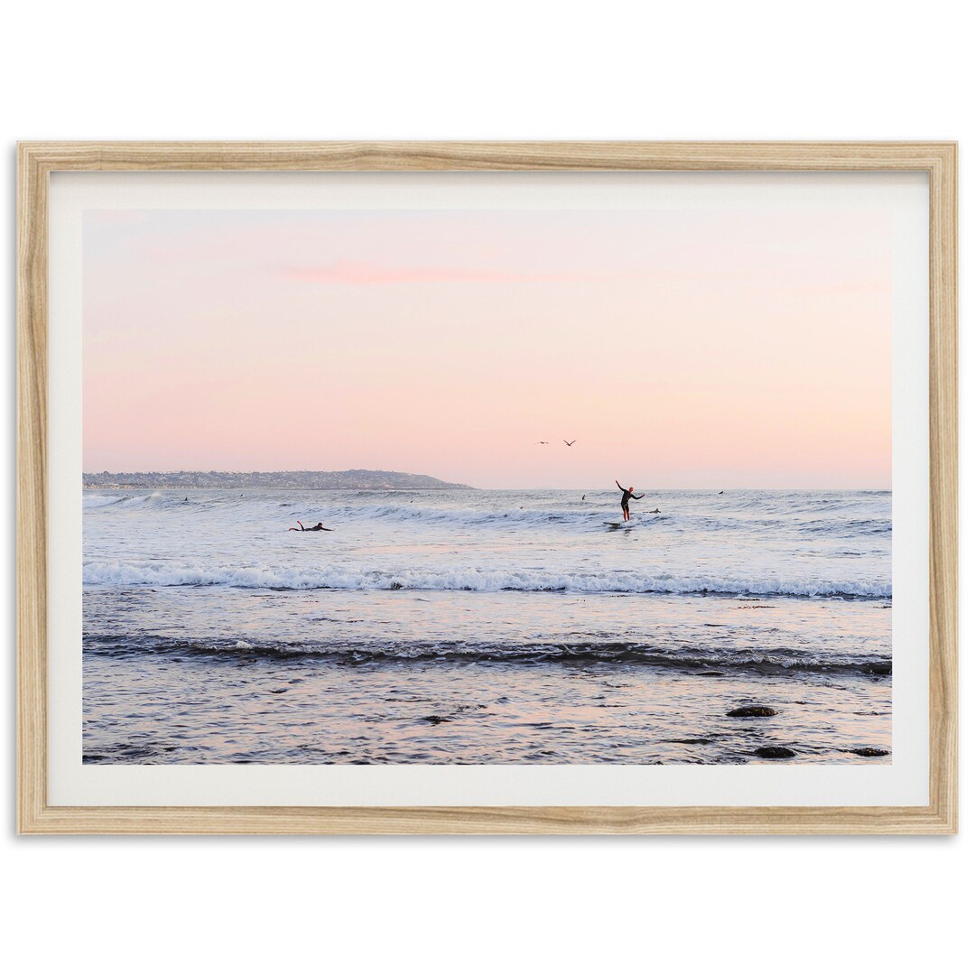 Fine Art California Surf Print Ocean Beach House Vintage San Diego Framed Photography Coastal
