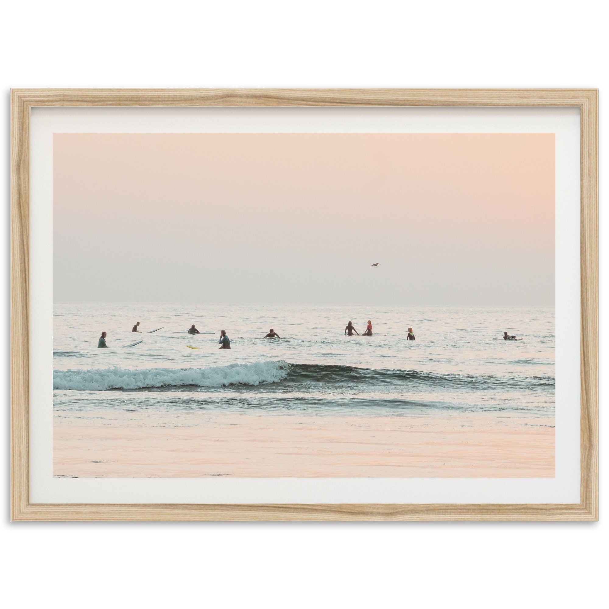 Fine Art Ocean Surf Print Vintage Minimalist California Beach House Framed  Fine Art Photography Wall Decor 