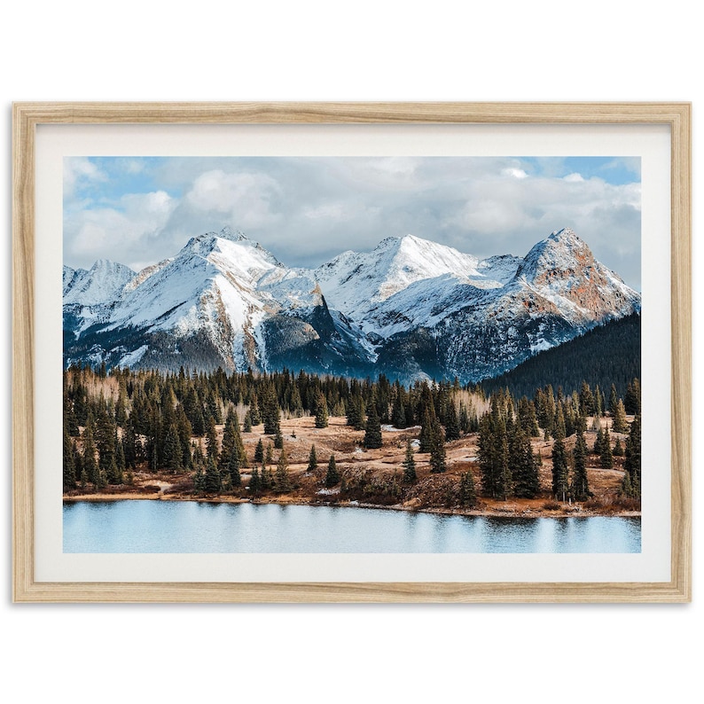 Framed Rocky Mountain Photography Print | Colorado Lake Landscape Wall ...
