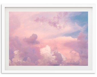 Fine Art Photography Print - Pastel Clouds Abstract Travel Framed Home Wall Decor