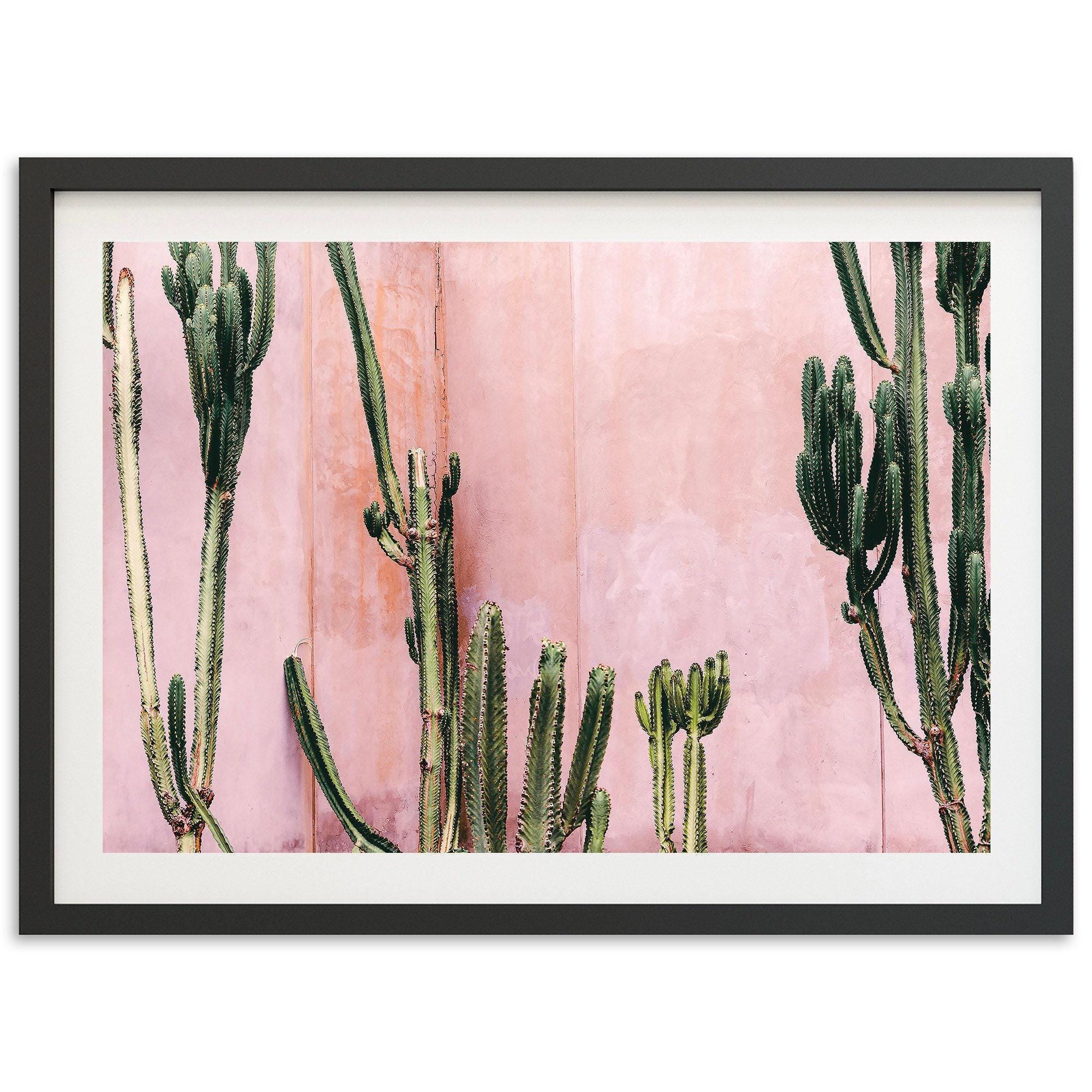 Framed Cactus Fine Art Print | Pink Western Decor, Desert Photography ...