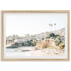 Fotografía enmarcada de Laguna Beach / Decoración de pared de la costa de California