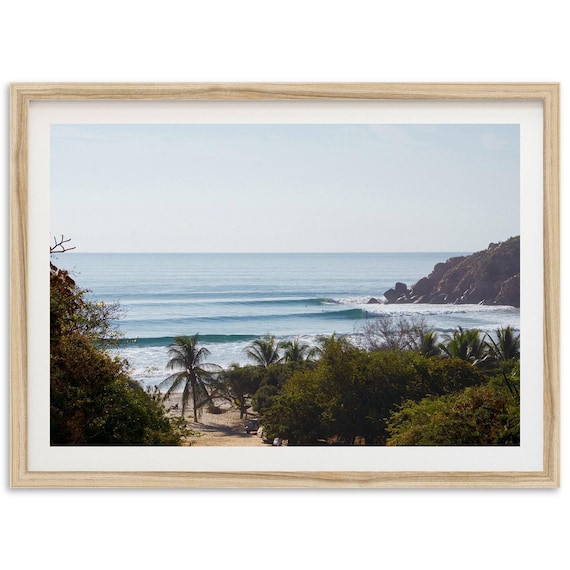Framed Fine Art Surf Print | Oaxaca Mexico Waves Beach Photography