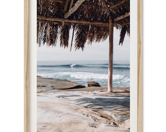 Framed San Diego Surf Photography Print | Coastal Wall Art, Windansea Beach