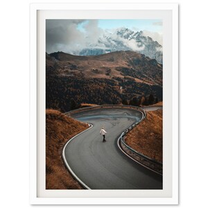 Fine Art Mountain Skating Photography Print Adventure Lifestyle Skateboarding Landscape Framed Fine Art Home Wall Decor image 3